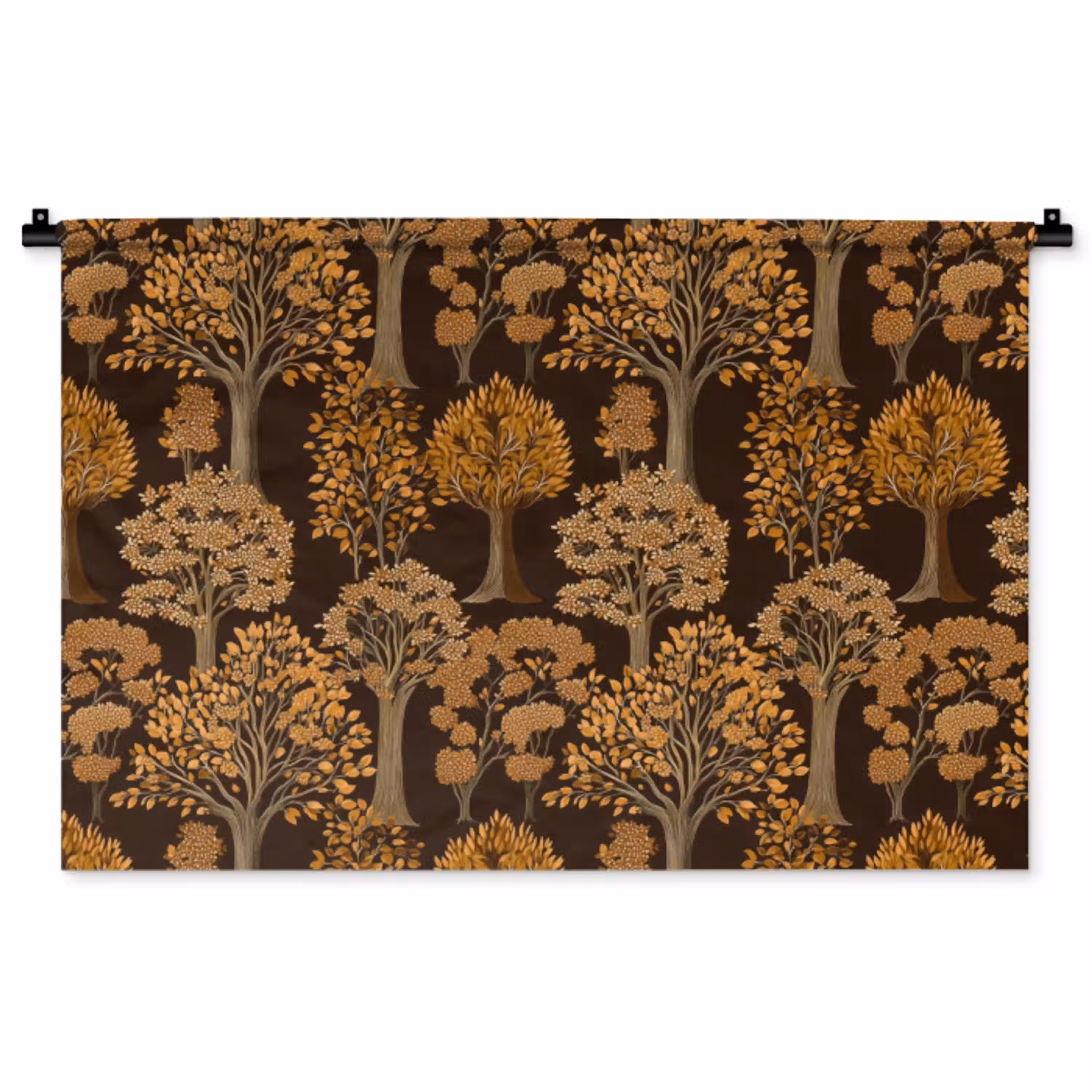 Bomen - Patroon - Bruin Wandkleed katoen middel 269 -zz3d