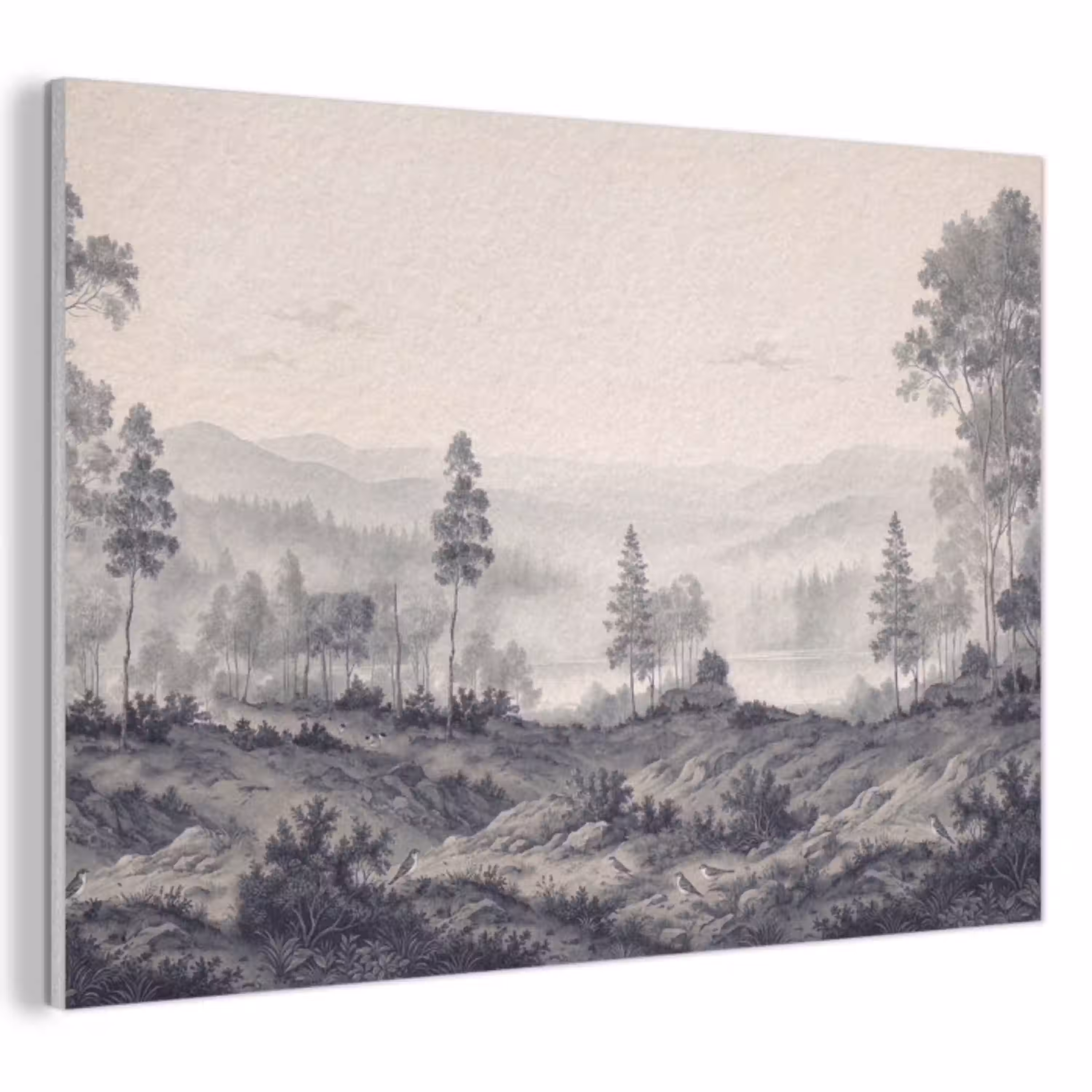 Mistig - Berglandschap - Illustratie PET vilt klein -3d