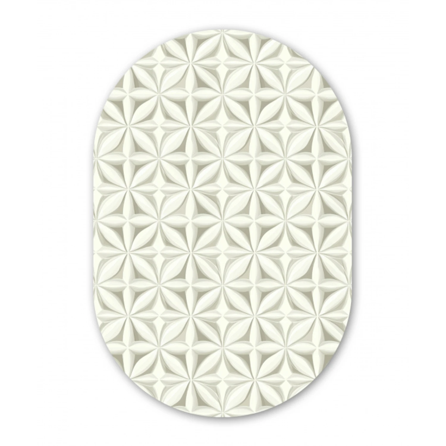 Abstract - Structuur - Grijs - Wit Wandcirkel Ovaal Forex klein 630 -3d