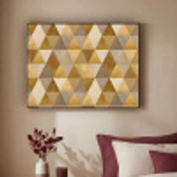 Geometrisch - Driehoek - Goud Textielframe zwart klein 947 -sfeer1