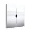 Zeilboot - Zwart - Water - Silhouet aluminium wit klein -3d