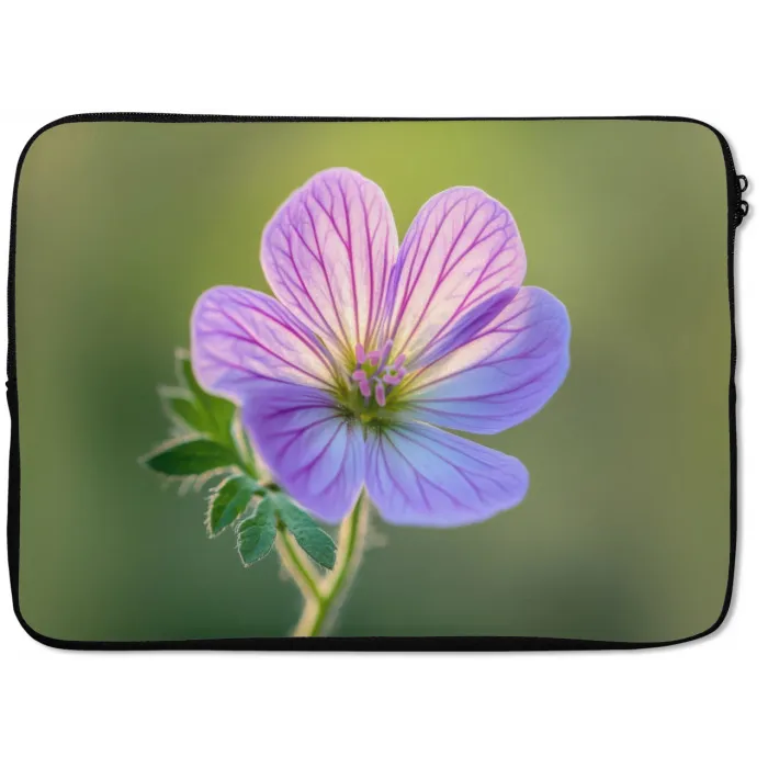 Bloem - Close up - Paars laptophoes neopreen klein -zkaufland3dotto
