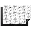 Bloemen - Patroon - Zwart - Wit Inductie beschermer vinyl 3mm klein 276 -3d