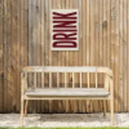 Rood - Vintage - Decoratie - Japandi Tuinposter op houten frame 2 cm dik klein -sfeer4