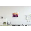 Lavendelveld - Quote - Zonsondergang textielposter latten blank klein -kinderkamer