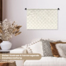 Patroon - Bloemen - Beige Wandkleed katoen klein 269 -tsfeer1_DE