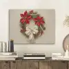Deurkrans - Strik - Kerst - Rood - Groen PET vilt klein -sfeer1