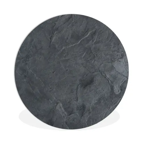 Grijs - Beton - Leisteen - Structuur Wandcirkel kunststof plaat 5mm dik klein -3d