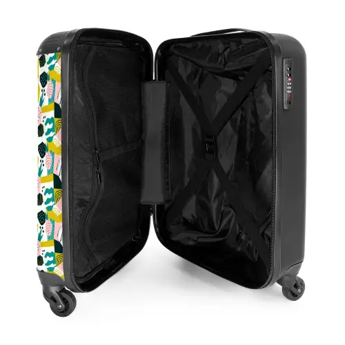 Fruitige jungle collage NBS - Handbagage koffer - Kinderen Unisex middel -binnenkant