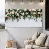 Bloemen - Muur - Rozen - Groen Tuinposter op houten frame 2 cm dik xxl -sfeer1