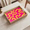 Lijn - Geel - Abstract Dienblad Rechthoek middel -sfeer1