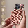 Golven - Rood - Patroon - Crème Telefoonhoesje iPhone 17 Pro klein 878 -sfeer3_NL