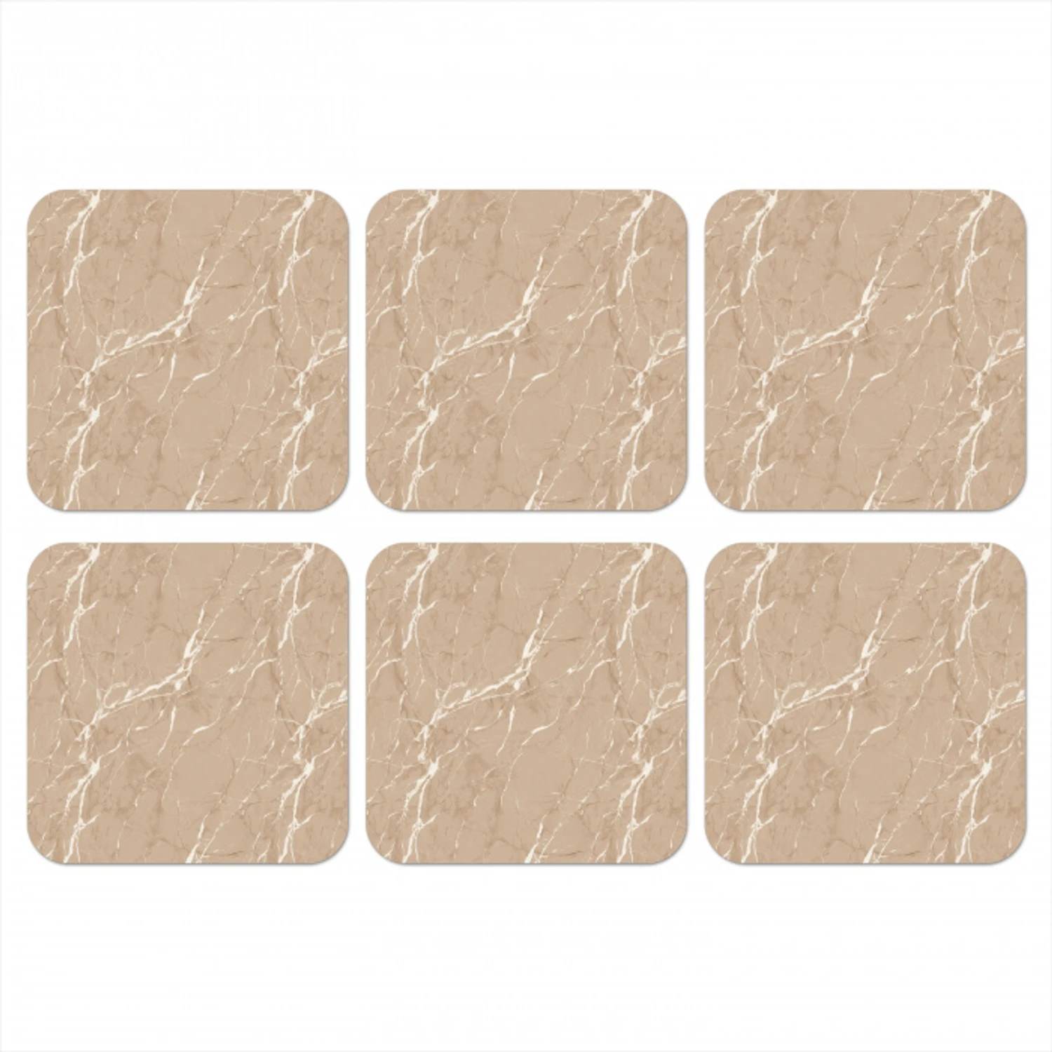 Beige - Marmer - Organisch - Wit onderzetter kurk middel 366 -3d