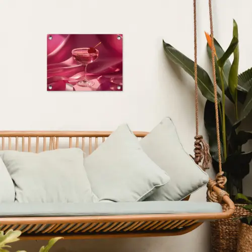 Cocktail - Pink - Luxe tuinposter los doek klein -sfeer7