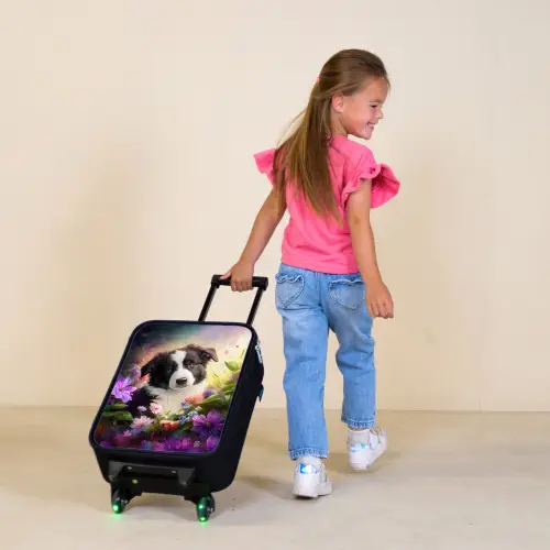 Lasse het Hondje Kinderkoffer - Zwart klein -sfeer1