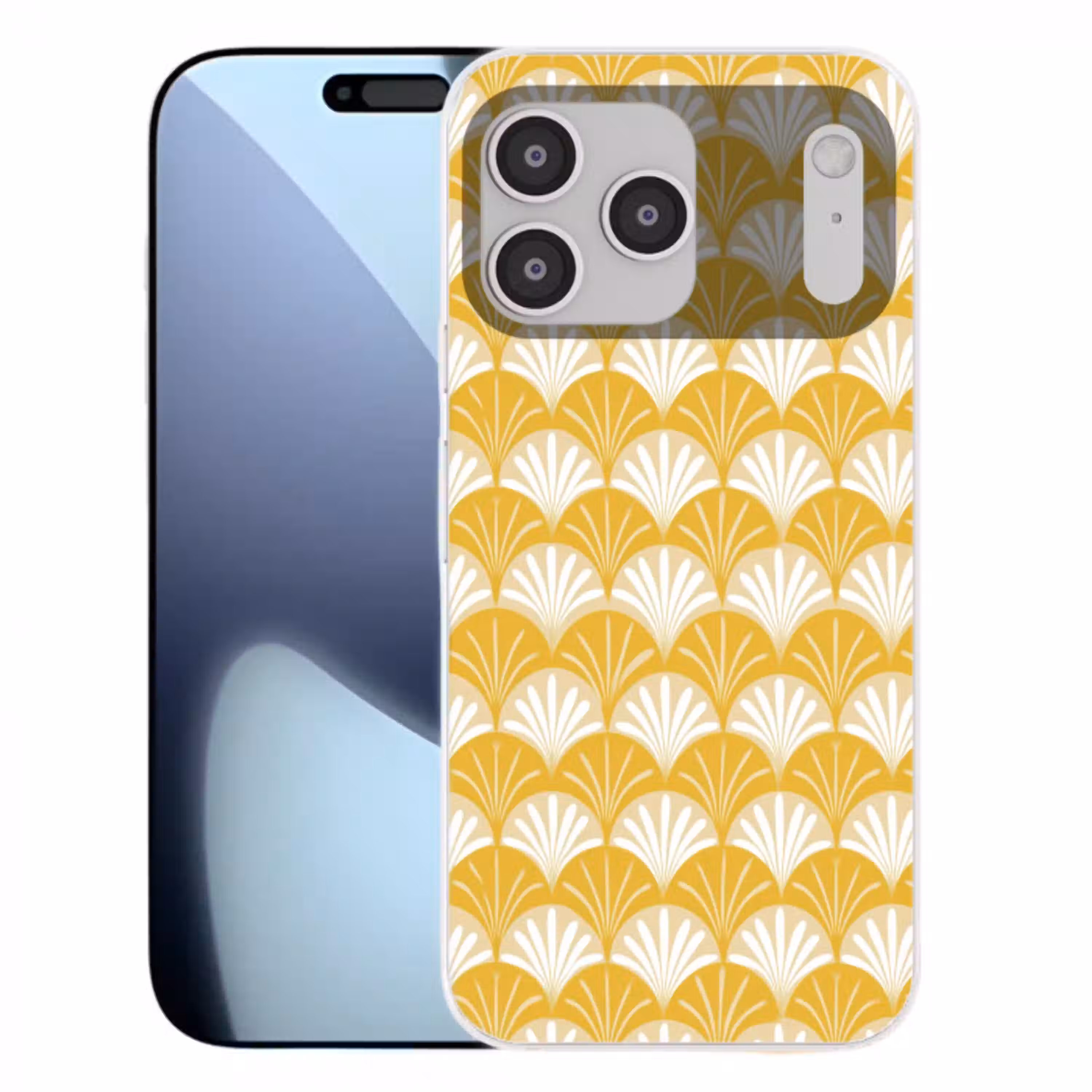 Waaier - Geel - Art Telefoonhoesje iPhone 17 Pro Max klein 879 -3d
