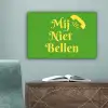 Mij niet bellen - Telefoon - Groen canvas 2cm klein -sfeer4