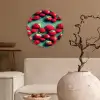 Aardbeien - Rood - Groen - Kroontjes Wandcirkel plexiglas klein 852 -sfeer1