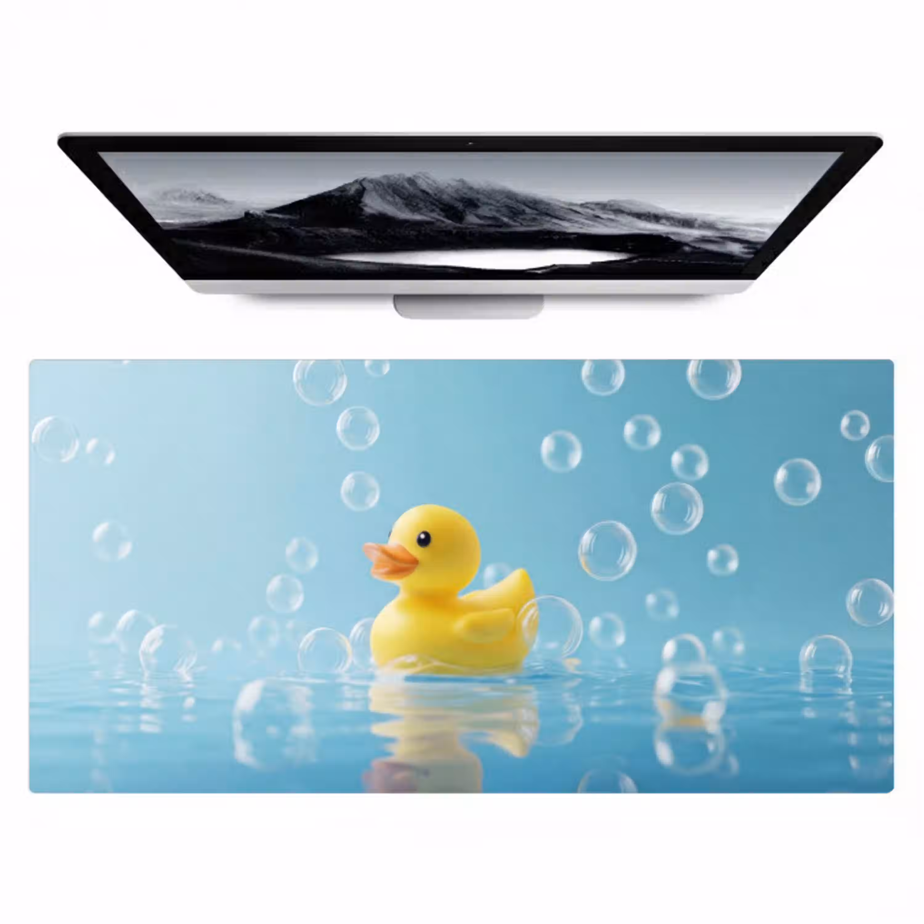 Bubbels - Badeend - Geel Muismat XXL klein -zzz3d