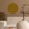 Zwart - Vlekken - Oranje - Dier Wandcirkel plexiglas klein 852 -sfeer1