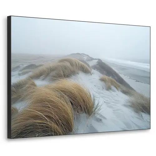 Duinen - Strand - Planten - Natuur Textielframe zwart klein -3d