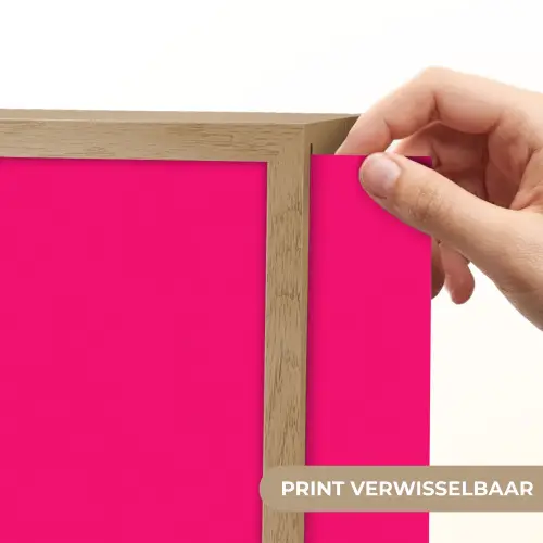Minimalistisch - Roze - Dream big - Grafisch Light Box met batterij (Wandlamp) middel -USP_websiteprintNL