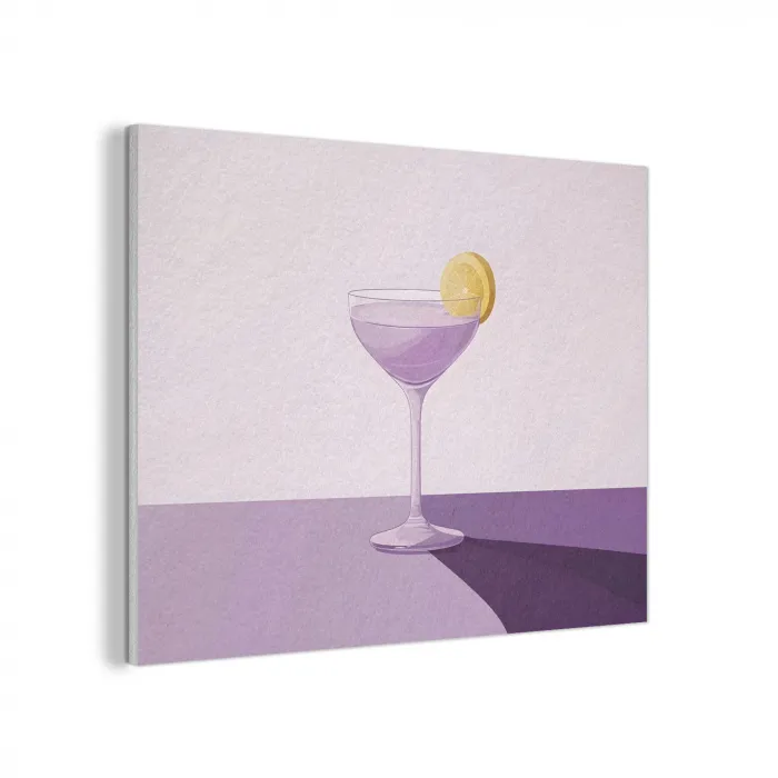 Cocktail - Paars - Minimalistisch - Citroen PET vilt klein -3d
