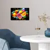 Fruit - Graffiti - Kleurrijk - Sinaasappel - Aardbei - Abstract poster papier klein -sfeer3