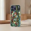 Vogel - Tak - Rozen - Mozaïek Telefoonhoesje iPhone 17 Pro klein -sfeer2
