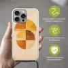 Cirkels - Geel - Minimalistisch Hoesje iPhone 16 Pro Max met koord klein -sfeer2_NL
