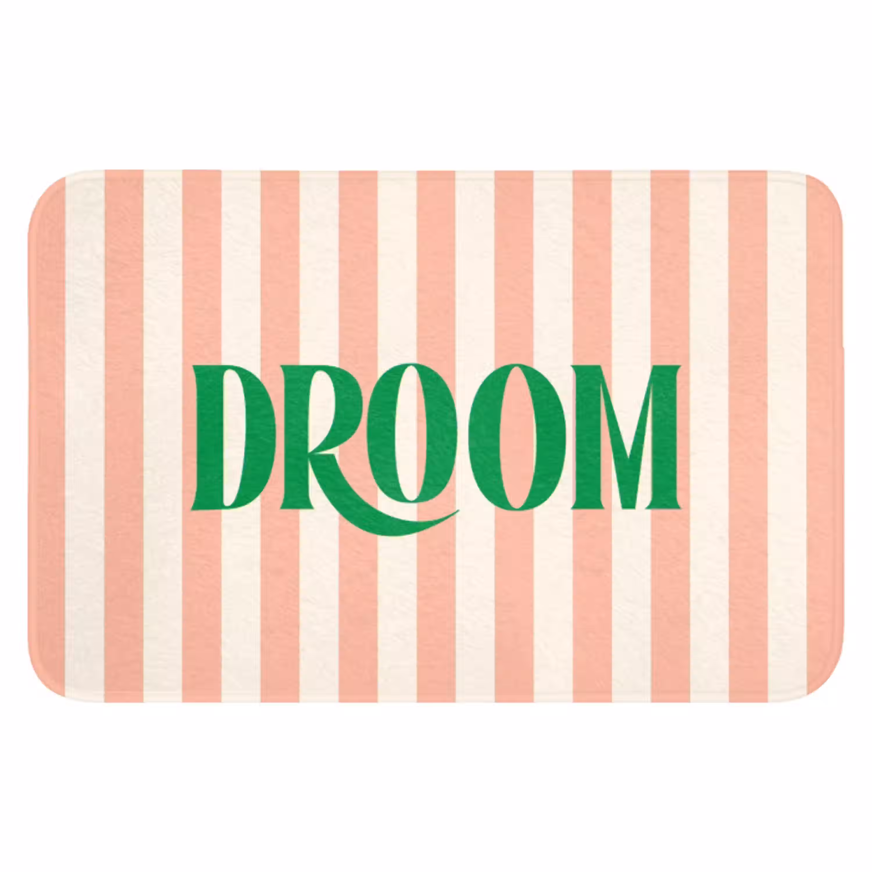 Zachtroze - Groen - Strepen - Droom WCmat klein -3d