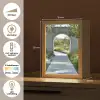 Doorkijk - Pad - Beton - Landschap Light Box met kabel (Tafellamp) klein -USP_NL