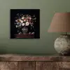 Bloemenvaas - Hout - Bloemen - Boeket aluminium wit klein -sfeer2