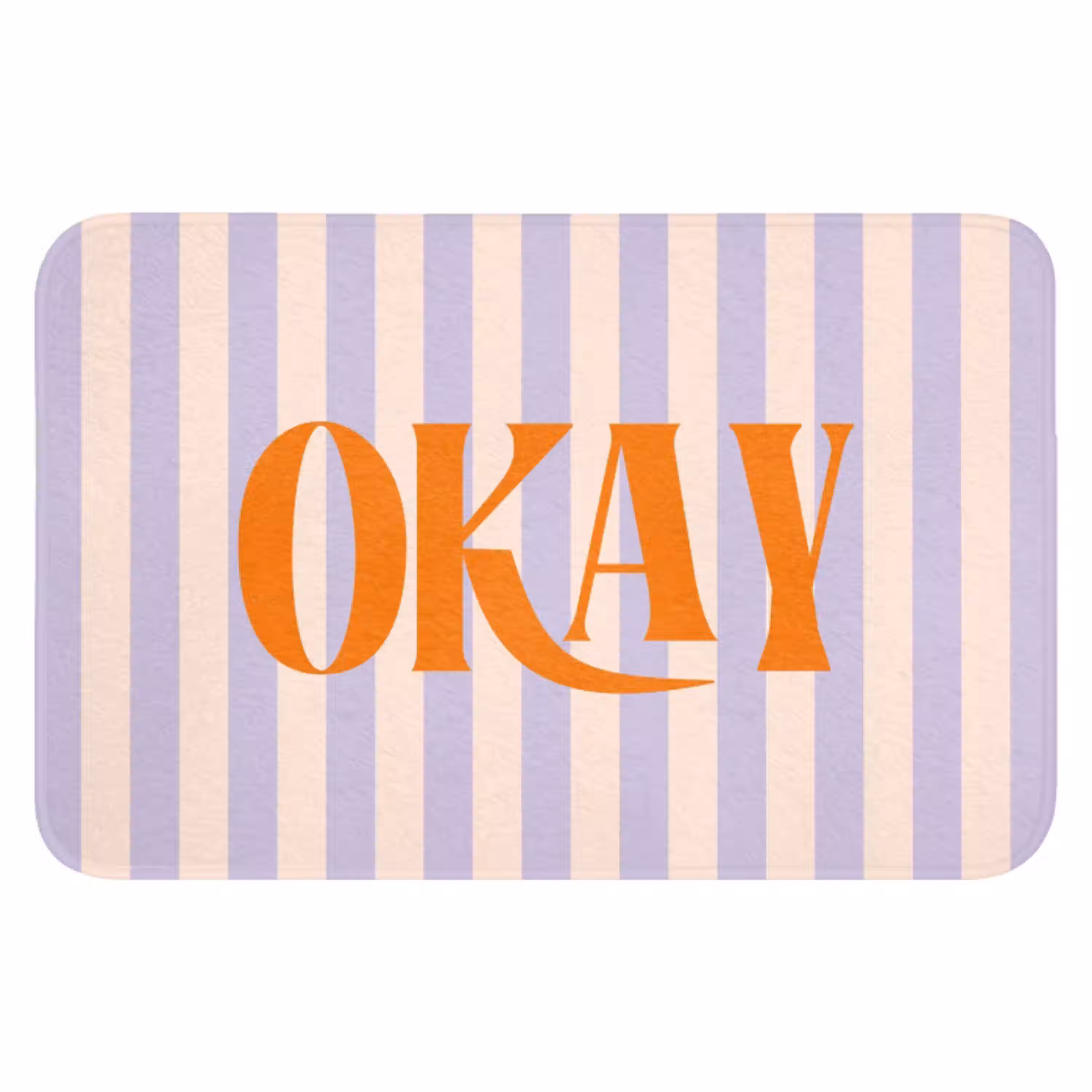 Lila - Oranje - Strepen - Okay WCmat klein -3d