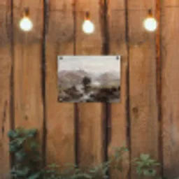 Berglandschap - Meer - Bergen - Vallei - Klassiek tuinposter los doek klein -sfeer1
