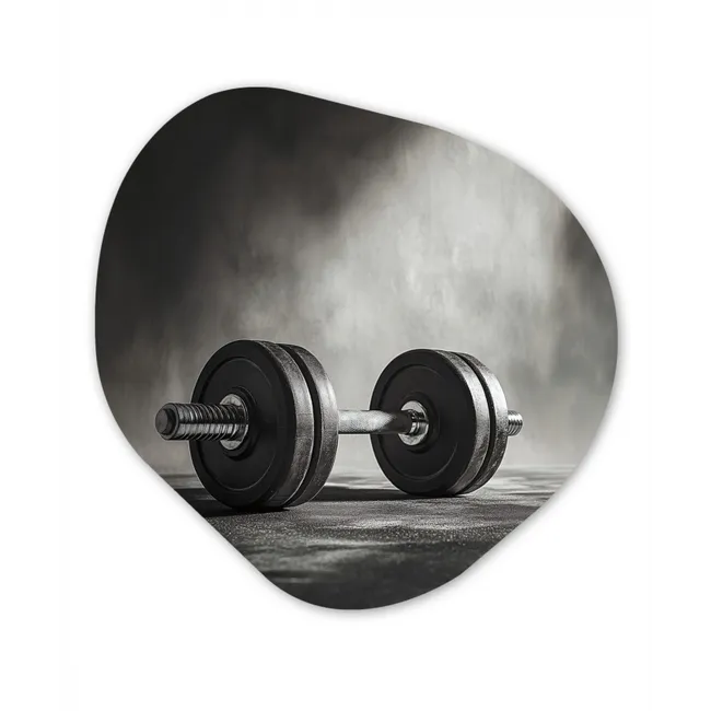 Halter - Gewichten - Zwart Wandcirkel Organisch Forex 3mm klein -3d