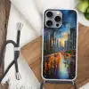 Auto - Skyline - Zon - Blauw Hoesje iPhone 16 Pro Max met koord klein -sfeer4