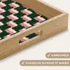 Vlechtpatroon - Groen - Roze - Geometrisch Dienblad Rechthoek middel 911 -USP_HandgreepNL