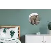Schotse hooglander - Natuur - Herfst - Dieren - Wild - Bos Wandcirkel aluminium klein -slaapkamer