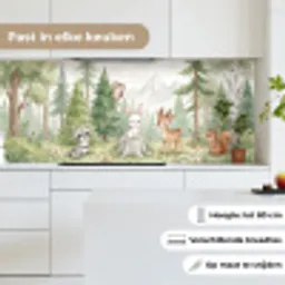 Bos - Dieren - Groen keuken achterwand 2 middel -sfeer4_NL