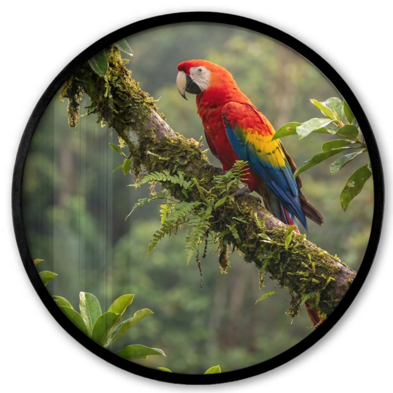 Ara - Jungle - Rood Fotolijst rond zonder passe partout klein -3d