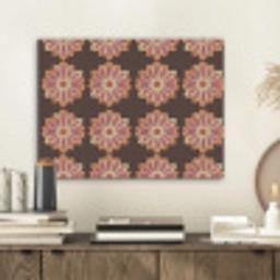Bloemen - Patroon - Bruin PET vilt klein 837 -sfeer1