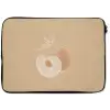 Perzik - Lijntekening - Pit - Beige laptophoes neopreen klein -zkaufland3dotto