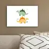 Sterren - Stegosaurussen - Blaadjes - Groen canvas 2cm klein -sfeer3