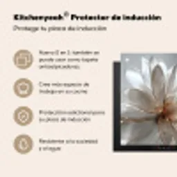 Bloem - Wit - Neutraal Inductie beschermer vinyl 3mm middel -zzzzzzusp-haakje_ES