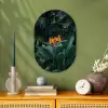 Paradijsvogel - Bloem - Exotisch Wandcirkel Ovaal Forex klein -sfeer2