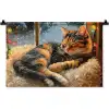 Kat - Kerst - Winter - Dier Wandkleed katoen klein -zz3d