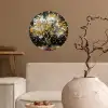 Boom - Zwart - Goud - Wit - Modern Wandcirkel behangsticker klein -sfeer1