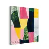 Abstract - Roze - Lappen - Vormen - Geel aluminium wit klein -3d