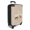 Gele kiepwagen in neutrale kleuren NBS - Handbagage koffer - Kinderen Unisex middel -productfoto_3d